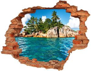 Fototapet 3D gaură în perete Insula tropicala
