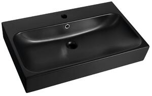 Sapho Sapho, chiuveta ceramica TORIDI 76x46.5cm, negru mat, TU0226B