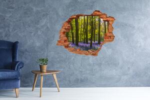 Autocolant 3D gaura cu priveliște primăvară pădure