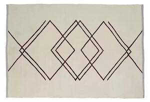 Rhomb Covor 120x180 White/Burgundy - Hübsch