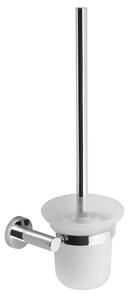 Sapho Sapho, perie de perete WC X-ROUND, sticlă de lapte, crom, XR323