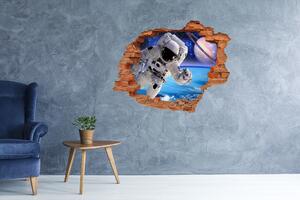 Autocolant un zid spart cu priveliște Astronaut