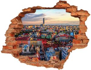 Fototapet un zid spart cu priveliște Panorama Wroclaw