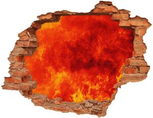 Autocolant un zid spart cu priveliște Flames