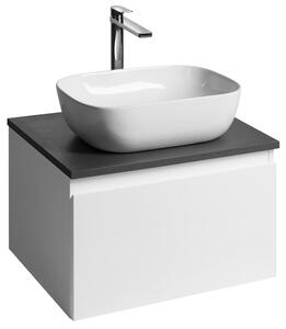 Aqualine Aqualine, dulap ALTAIR cu blat 58 cm, ardezie alb/antracit, AI263-03