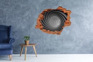Autocolant de perete gaură 3D vârtej abstract
