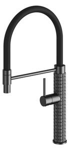 Gamma Full Pro, baterie de chiuvetă înaltă cu braț elastic, grafit, GMA-BFLP-GM