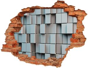 Autocolant un zid spart cu priveliște cuburi de perete