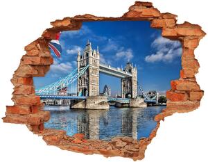 Fototapet 3D gaură în perete Tower Bridge din Londra