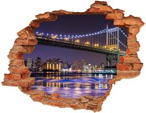 Autocolant de perete gaură 3D Podul în New York City