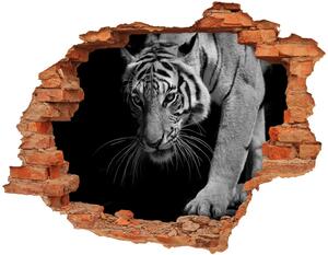 Autocolant gaură 3D Tigru