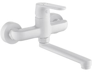 Kuchinox Dima, baterie de perete pentru chiuvetă/lavoar, alb mat, LAV-BQD_650D