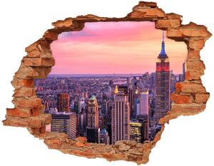 Autocolant de perete gaură 3D New York West