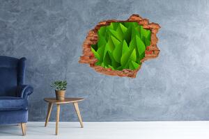 Autocolant gaură 3D Frunze verzi
