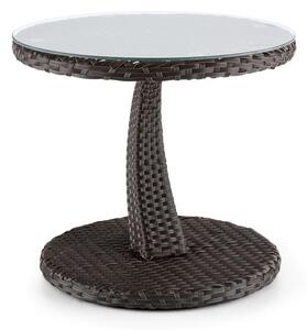 Blumfeldt Tabula, masă, 50 cm, sticlă, poliuretan, aluminiu, maro