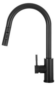 Gamma Taru Slim, baterie pentru chiuvetă înaltă h-400, negru mat, GMA-BTS-BK
