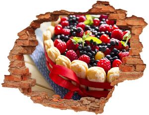 Autocolant un zid spart cu priveliște tort de fructe de pădure