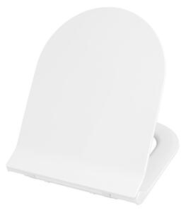 Gamma D8, scaun toaletă 470x365 mm, polipropilenă, SoftClose, EasyClean, alb lucios, GMA-D8