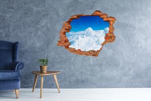 Autocolant de perete gaură 3D Nori din aer
