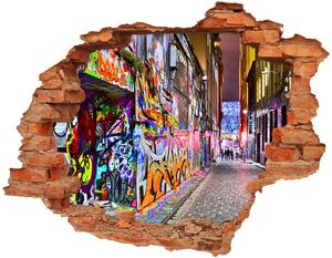 Fototapet un zid spart cu priveliște graffiti colorat