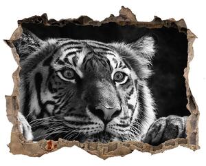 Autocolant 3D gaura cu priveliște Tigru