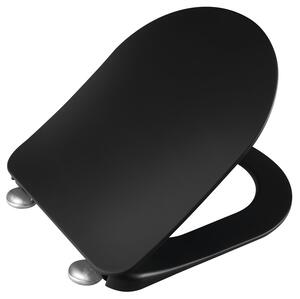 CREAVIT CRAVIT, scaun toaleta PAULA, SLIM, Soft Close, negru mat, KC0903.01.2100E