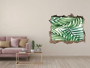Autocolant de perete gaură 3D Frunze de palmier