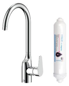 Laveo Claro, baterie pentru chiuveta inalta cu filtru de apa potabila, crom, LAV-BAKB098D