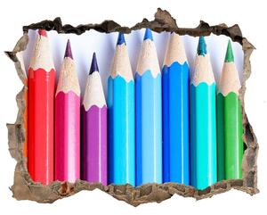 Autocolant un zid spart cu priveliște Creioane colorate