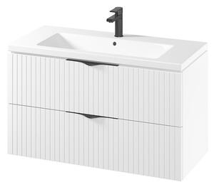 Cersanit Tirso, mobilier lavoar suspendat 994x447x572 mm + lavoar ceramic, alb mat, S801-542