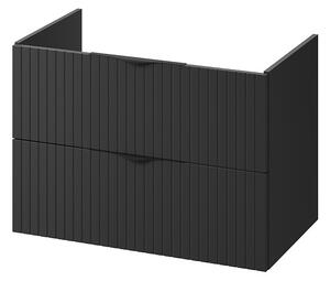 Cersanit Tirso, mobilier lavoar suspendat 794x447x572 mm, negru mat, S1017-011