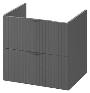 Cersanit Tirso, mobilier lavoar suspendat 594x447x572 mm, negru mat, S1017-010