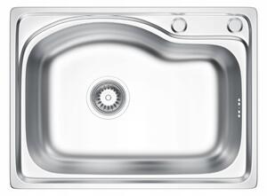 Chiuvetă Erga HD din oțel cu 1 compartiment 580x430x160 mm, suprafață MicroDekor, ERG-MLS-HD5843D