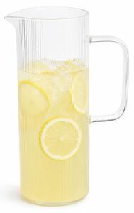 Carafa eleganta Pufo Juice din sticla cu maner, pentru apa, limonada, suc si aăuturi reci, 900 ml