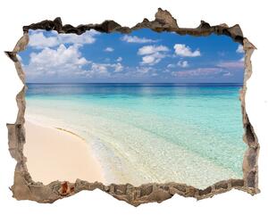 Autocolant 3D gaura cu priveliște Plajă în maldive