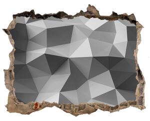 Autocolant 3D gaura cu priveliște Triunghiuri abstractizare