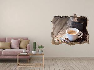 Autocolant 3D gaura cu priveliște Cafeaua de dimineață