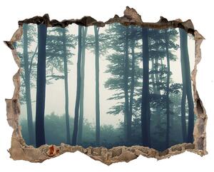 Autocolant 3D gaura cu priveliște Pădure în ceață
