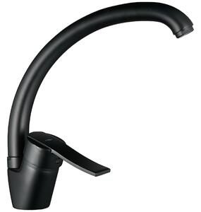 Kuchinox Madera, baterie chiuvetă înaltă h-246 cu pipă în formă de F, negru mat, LAV-BQM_B67D