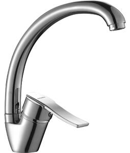 Kuchinox Madera, baterie chiuvetă înaltă h-246 cu pipă în formă de F, cromată, LAV-BQM_067D