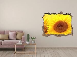 Fototapet un zid spart cu priveliște Floarea soarelui
