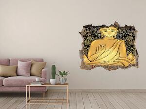 Autocolant gaură 3D Sitting buddha
