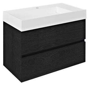 Sapho Sapho, Mobilier lavoar ODETTA 82x50x43.5cm, stejar negru, DT085-1818