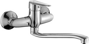 Kuchinox Cento, baterie chiuvetă de perete L-303, cromată, LAV-BKC_080D