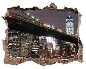 Autocolant gaură 3D Manhattan new york city
