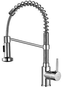 Kuchinox Loco, baterie chiuvetă înaltă cu pipă flexibilă, cromată, LAV-BQC_06SD