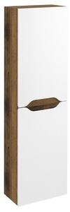 Sapho Sapho, Dulap WAVE înalt 40x140x20cm, stânga/dreapta, alb/stejar Collingwood, WA250-3019