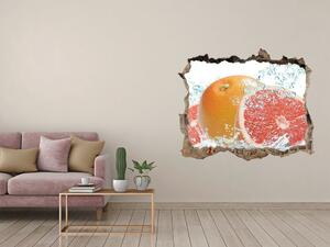 Fototapet 3D gaură în perete Grapefruit