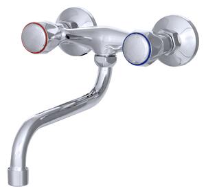 Gamma Clasic S, baterie chiuvetă de perete 150 mm, cromată, GMA-BCCS-S-CH