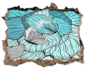 Autocolant de perete gaură 3D Model floral
